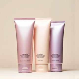 Examples of cosmetic products presented in various tube packaging formats and designs
