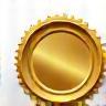 Stylized image of a quality certification stamp or a golden seal representing excellence